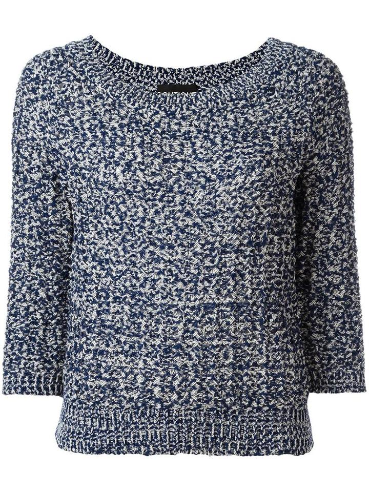 Boutique Moschino Three-quarters Sleeve Jumper, Women's, Size: 38, Blue, Cotton/polyamide