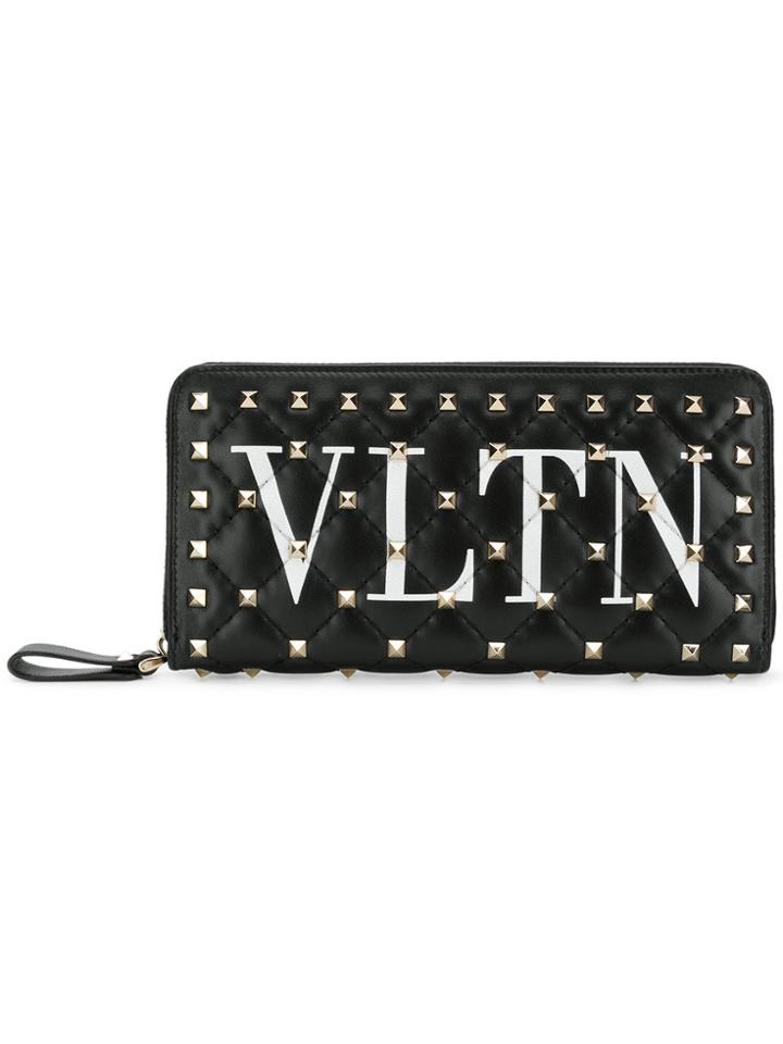Valentino Rockstud Continental Purse - Black
