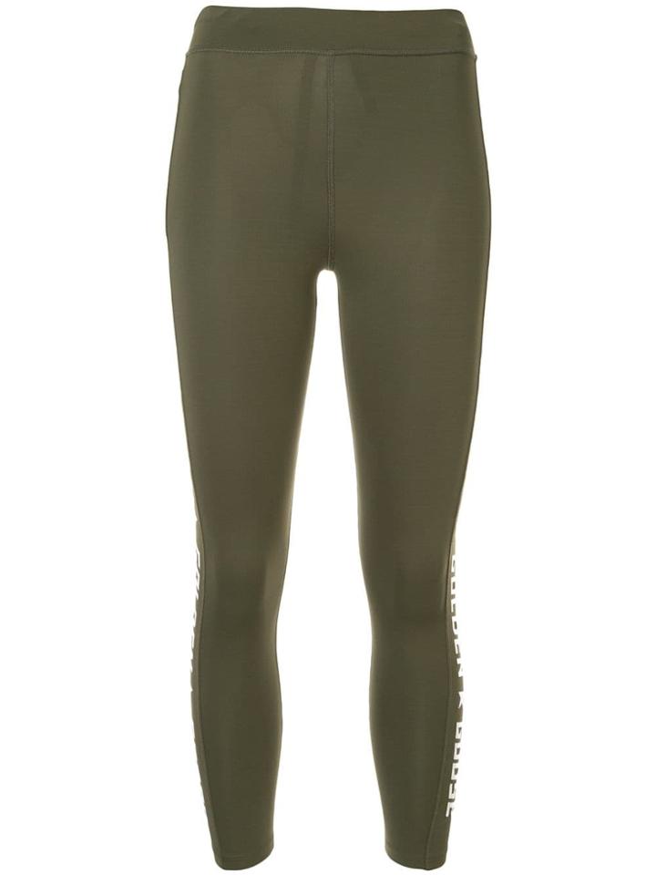 Golden Goose Logo Print Leggings - Green