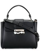 Bulgari Serpenti Shoulder Bag, Women's, Black, Calf Leather