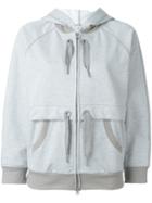 Adidas By Stella Mccartney Zipped Hoodie, Women's, Size: Large, Grey, Organic Cotton/polyester