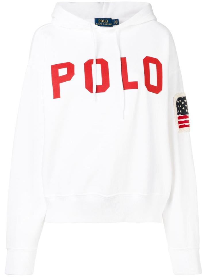 Polo Ralph Lauren Printed Logo Hoodie - White