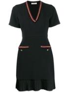 Sandro Paris Short-sleeved Mini Dress - Black