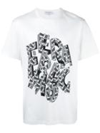 Salvatore Ferragamo Lettering Logo T-shirt, Men's, Size: Large, White, Cotton