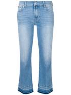 7 For All Mankind Flared Cropped Jeans - Blue