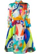 Sara Roka Elena Shirt Dress - Blue