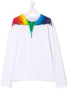 Marcelo Burlon County Of Milan Kids Teen Rainbow Wing T-shirt - White