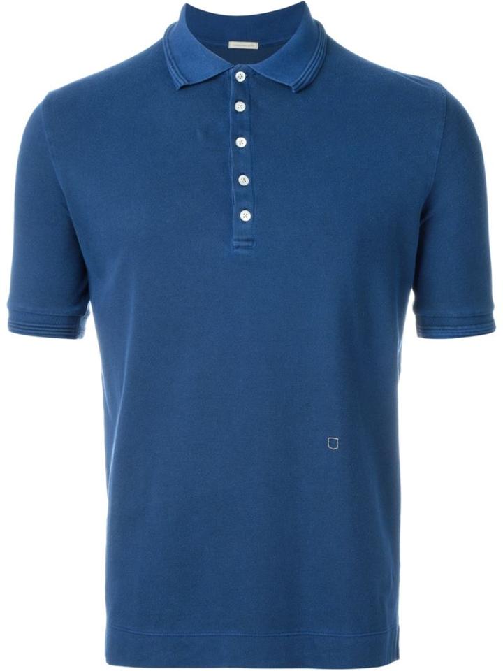 Massimo Alba Piqué Polo Shirt, Men's, Size: L, Blue, Cotton/spandex/elastane