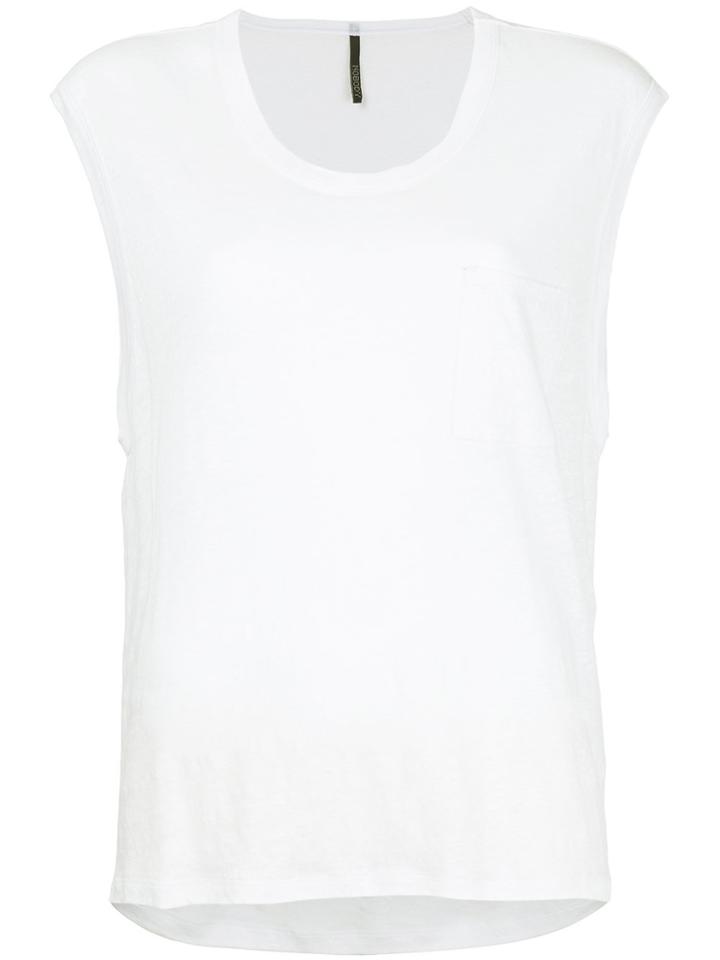Nobody Denim Linen Tank Powder - White