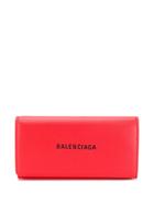Balenciaga Everyday Logo Mini Wallet - Red