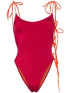 Ack Tintarella Flirt Tie Side Swimsuit - Red