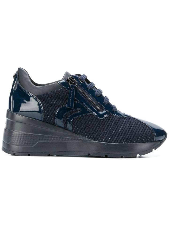 Geox Woven Lace-up Sneakers - Blue