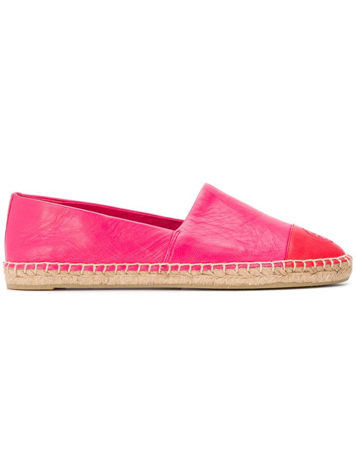Tory Burch Colour Block Espadrilles - Pink & Purple