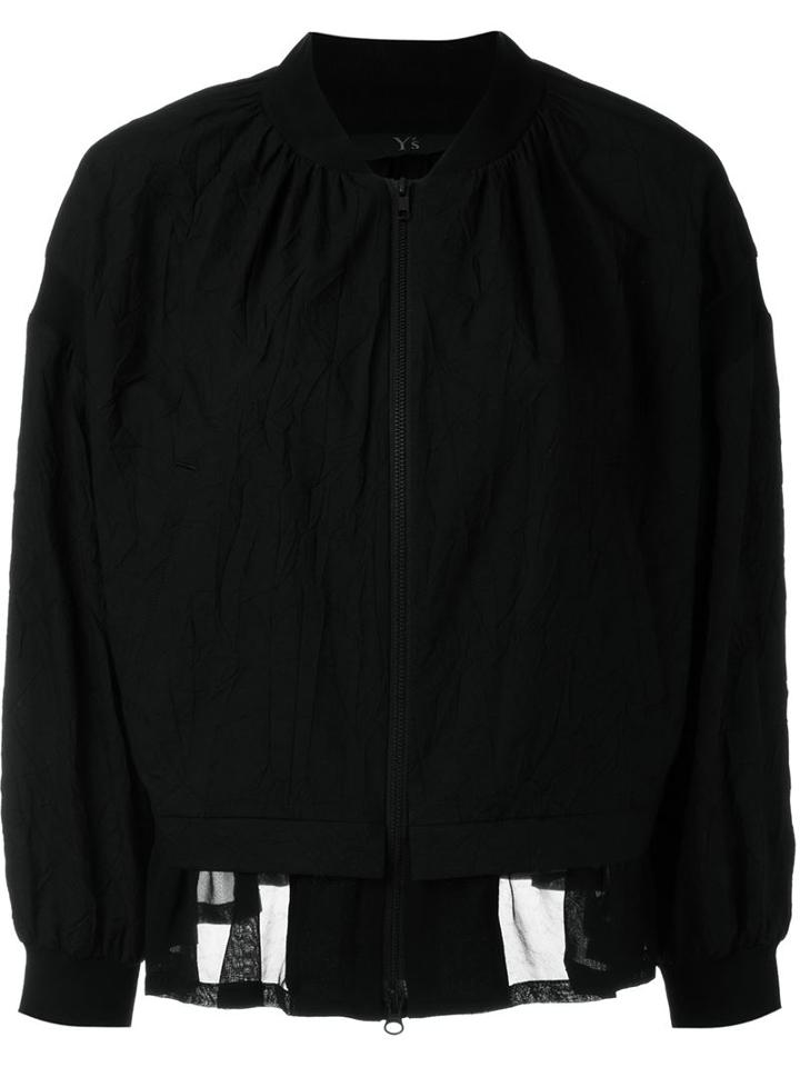 Y's Sheer Hem Bomber Jacket