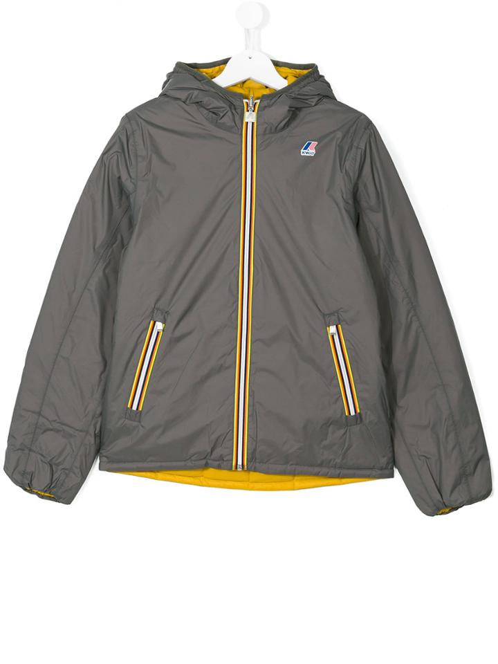 K Way Kids Reversible Padded Jacket - Grey