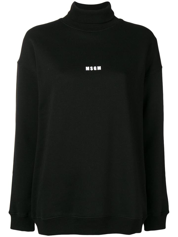 Msgm High Neck Sweater - Black