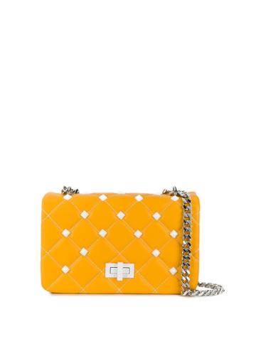 La Carrie Quilted Shoulder Bag - Yellow