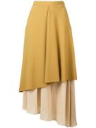 Chalayan Layered Midi Skirt - Yellow