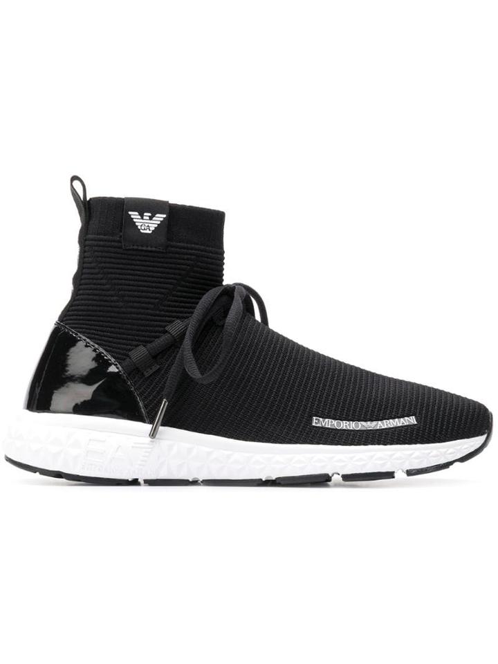 Emporio Armani Sock-liner Sneakers - Black