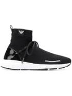 Emporio Armani Sock-liner Sneakers - Black