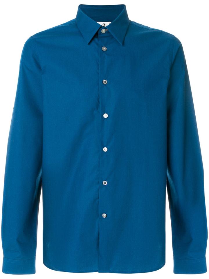Ps By Paul Smith Printed Cuff Shirt - Blue