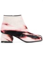 Marni Tie Dye Ankle Boots - Red