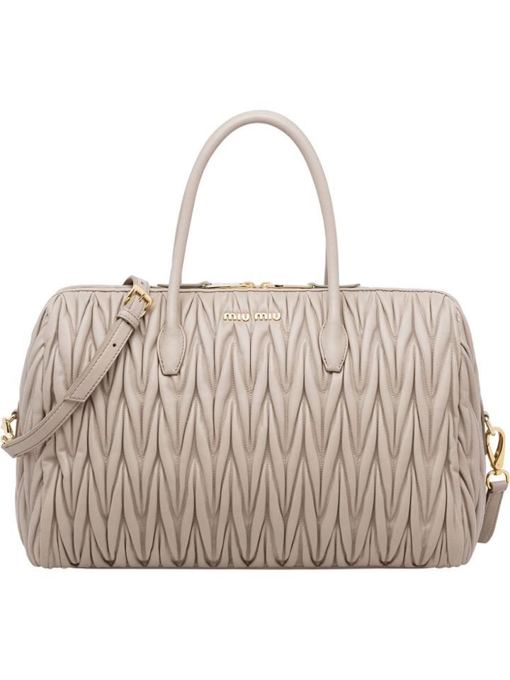 Miu Miu Avenue Travel Bag - Grey