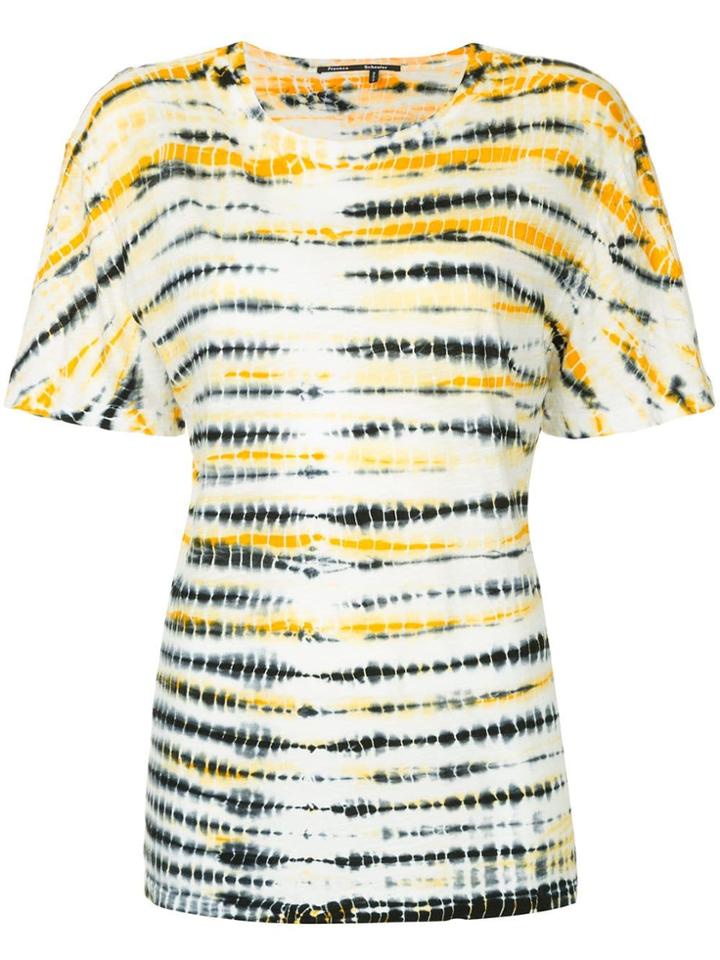 Proenza Schouler Tie Dye Short Sleeve T-shirt - Yellow & Orange
