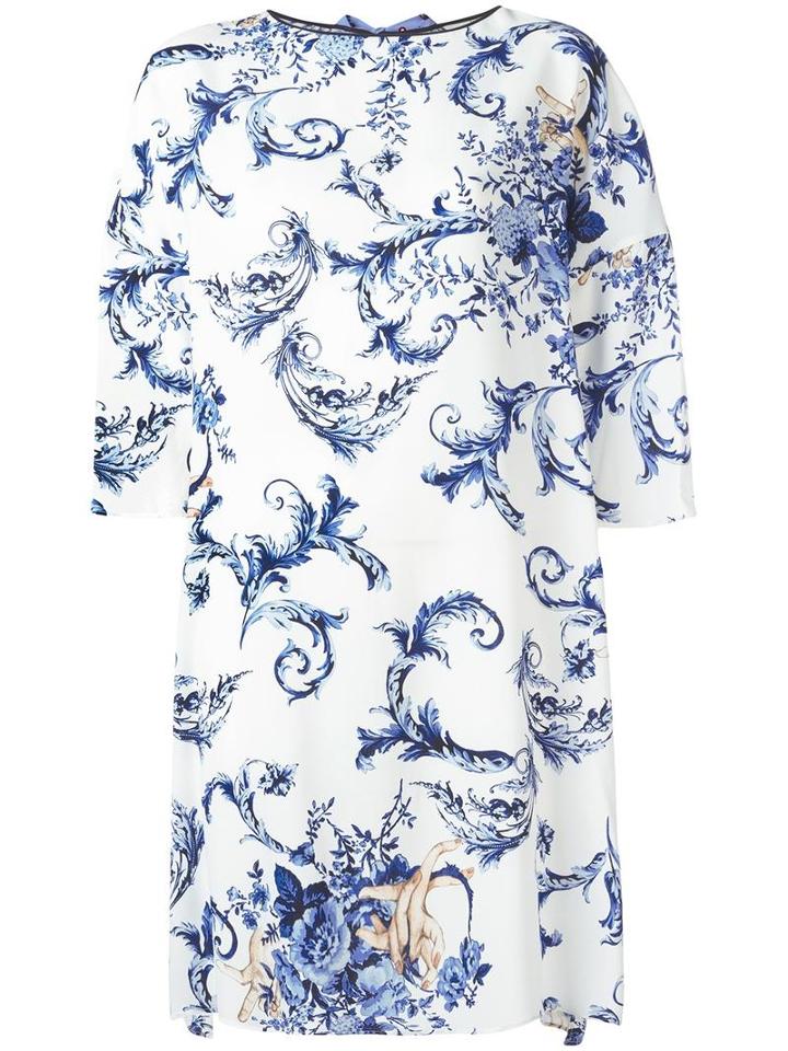 Antonio Marras Jewel Neck Dress, Women's, Size: 46, White, Viscose/polyester/spandex/elastane/cupro
