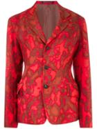 Yohji Yamamoto Pre-owned Pixelated Print Blazer - Red