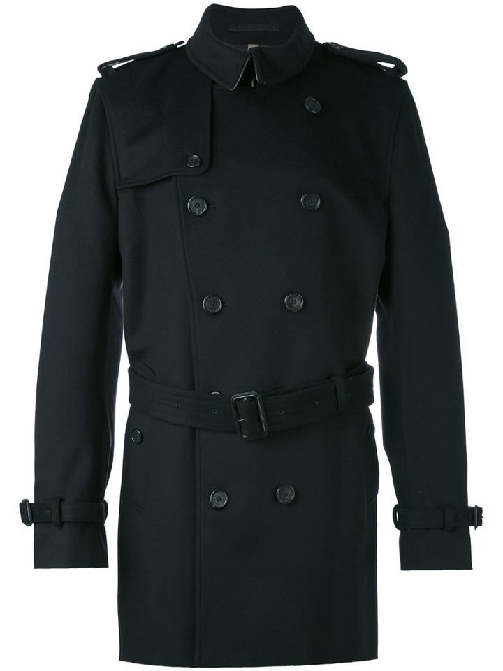 Burberry - Belted Midi Trenchcoat - Men - Viscose/cashmere/virgin Wool - 52, Black, Viscose/cashmere/virgin Wool
