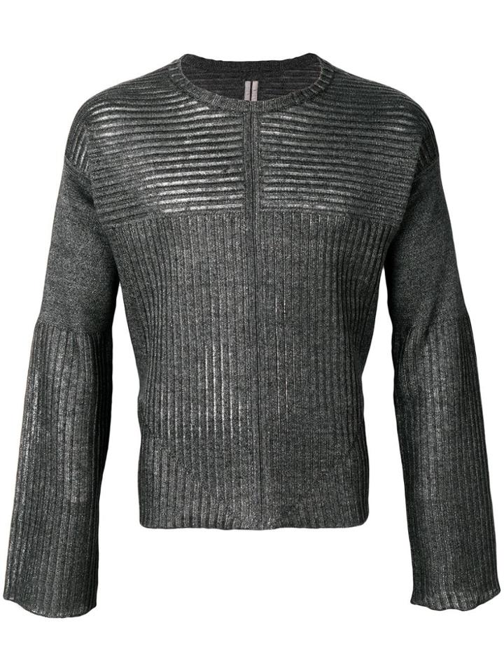 Rick Owens Ribbed Knit Sweater - Grey