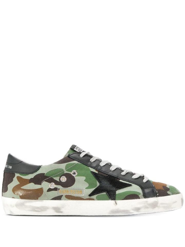 Golden Goose Superstar Camouflage Sneakers - Green