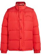 Burberry Detachable-sleeve Down-filled Puffer Jacket - Red