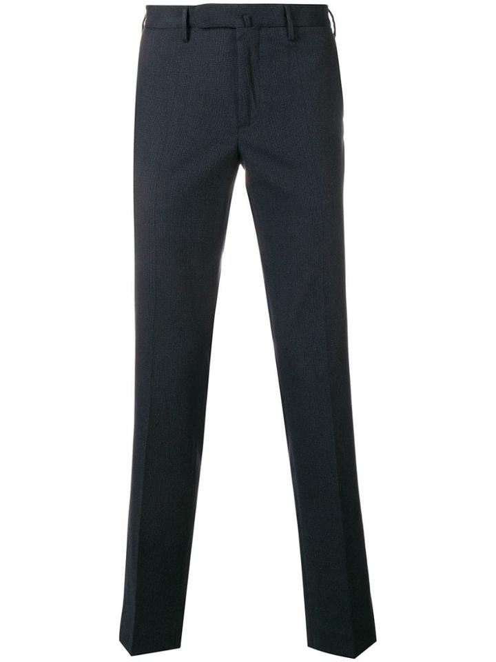 Incotex Micro Pattern Slim-fit Trousers - Blue