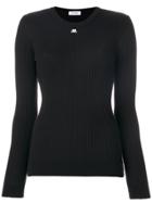Courrèges Ribbed Knitted Top - Black