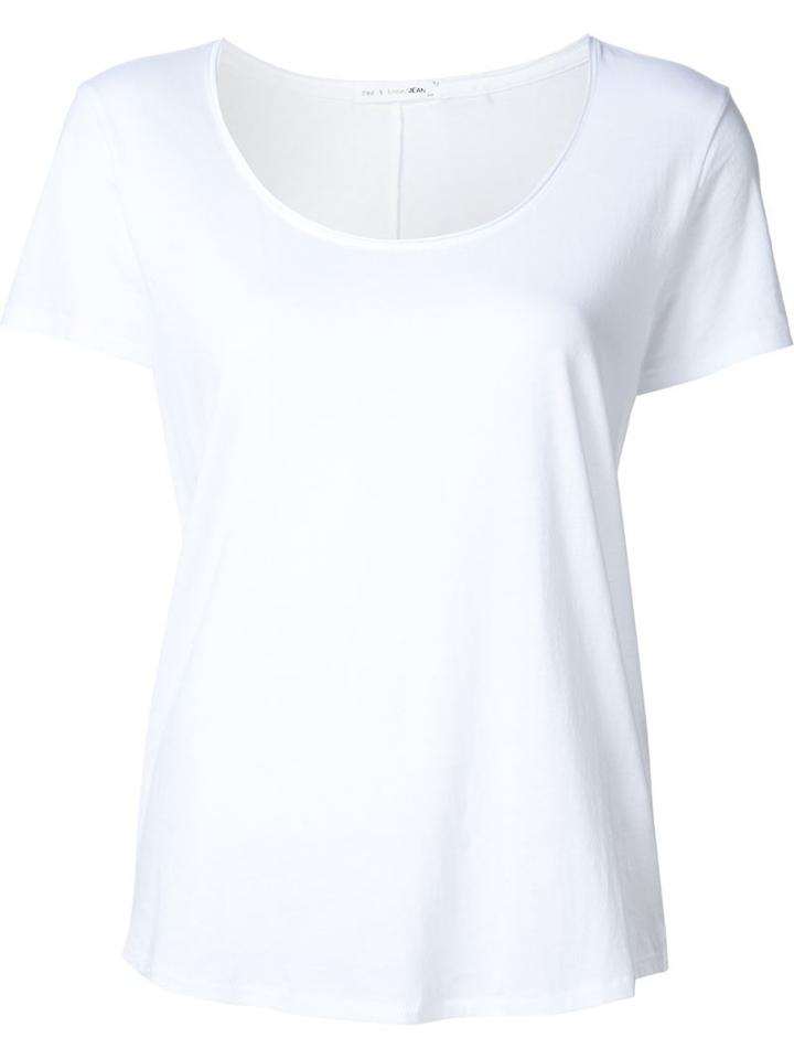 Rag & Bone /jean Slack Shortsleeved T-shirt, Women's, Size: Large, White, Cotton