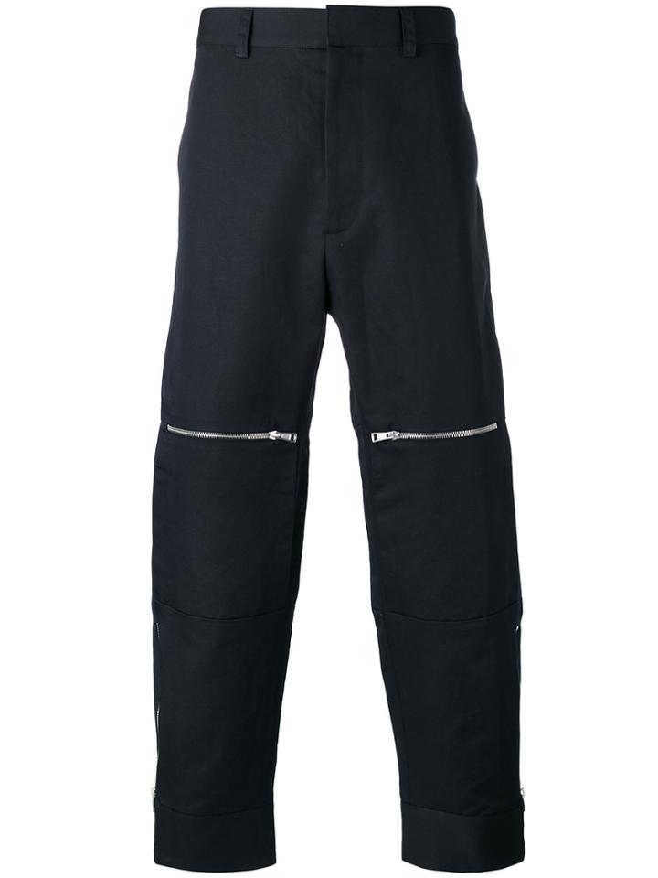 Stella Mccartney Zip Knee Straight Trousers - Black