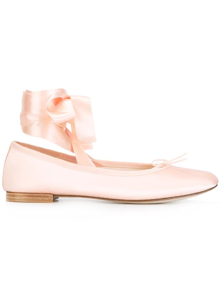 Repetto Ankle Straps Ballerinas - Pink & Purple
