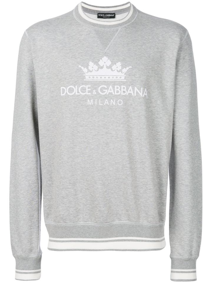 Dolce & Gabbana Crown Logo Sweatshirt - Grey