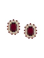Dolce & Gabbana Oversized Embellished Clip Earrings - Gold