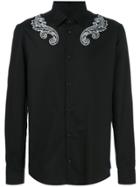 Versace Collection Swirly Patterned Shirt - Black