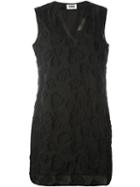 Sonia By Sonia Rykiel Sheer Detailing Shift Dress, Women's, Size: 38, Black, Cotton/polyamide