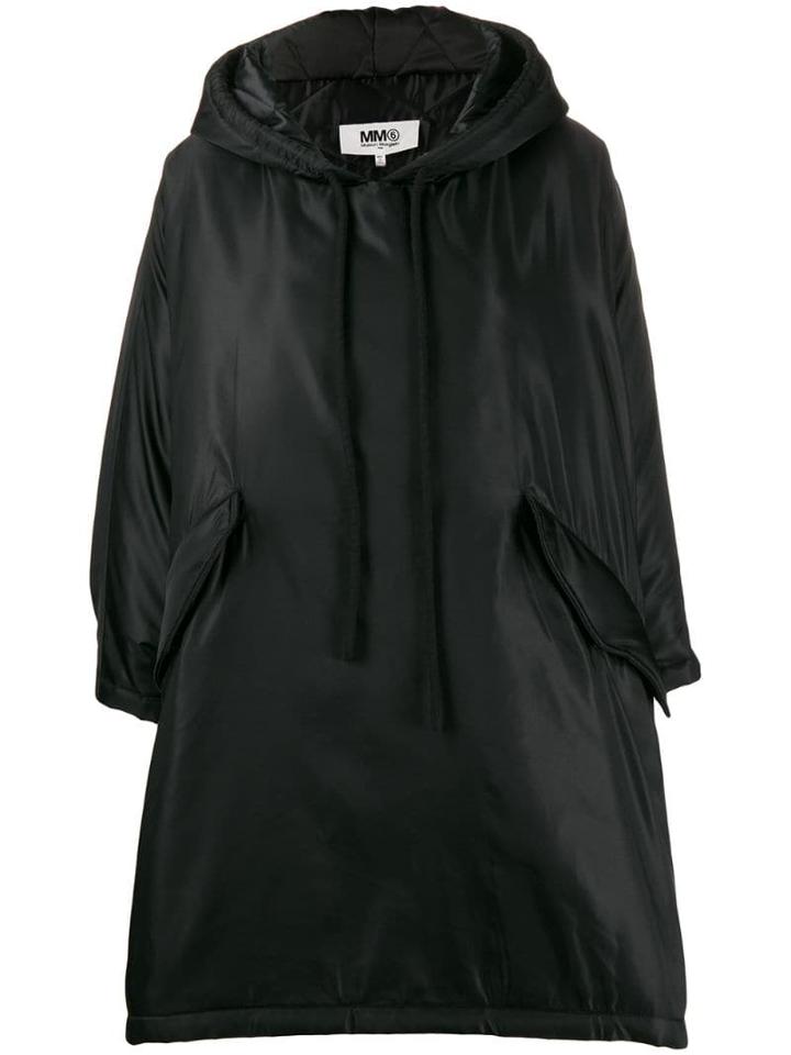 Mm6 Maison Margiela Oversized Padded Cape - Black