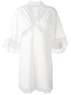 Francesco Scognamiglio - Lace Detail Shift Dress - Women - Cotton/polyamide/spandex/elastane - 44, White, Cotton/polyamide/spandex/elastane