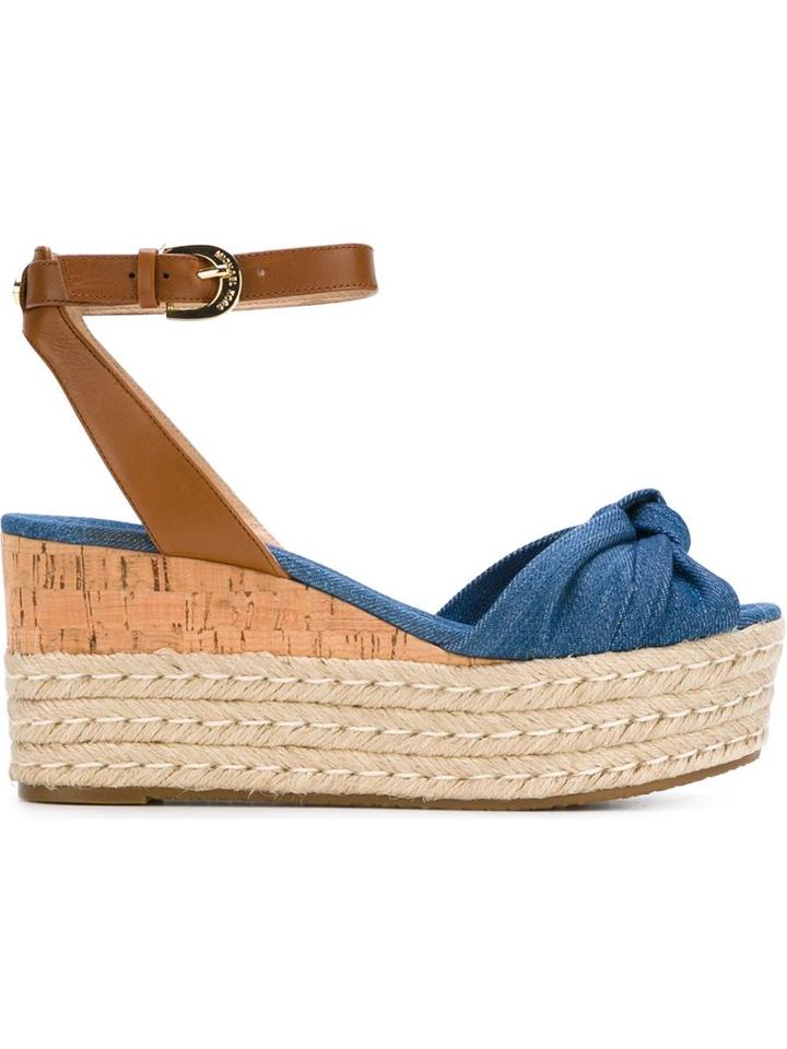 Michael Michael Kors Denim Wedge Sandals