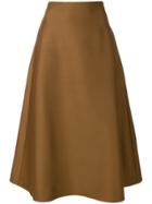 Rochas Full Draped Skirt - Brown