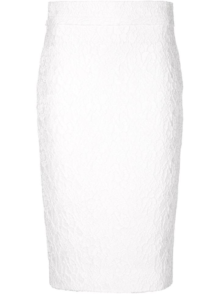 Givenchy Cloqué Pencil Skirt - White