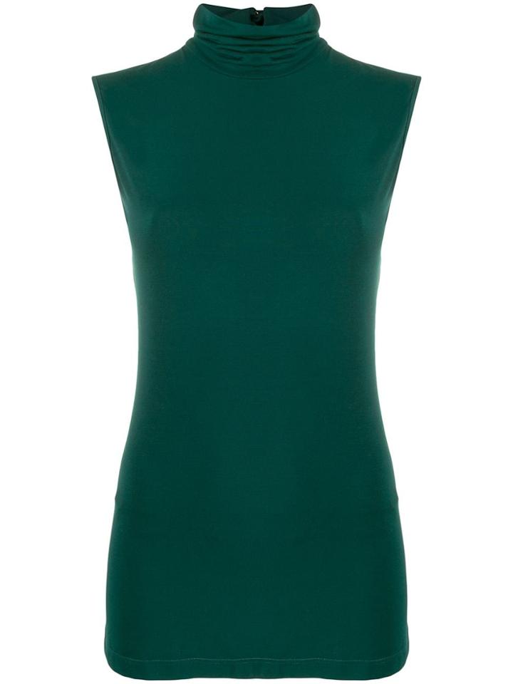 Styland Roll Neck Top - Green