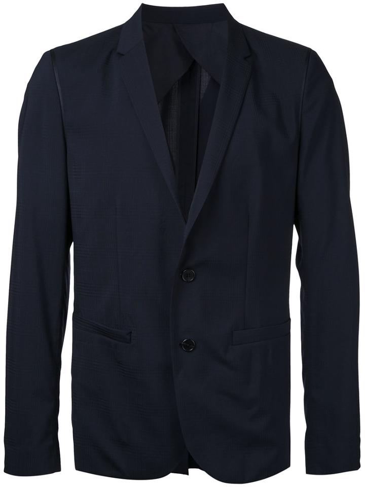Wooyoungmi Checked Blazer, Men's, Size: 48, Blue, Wool